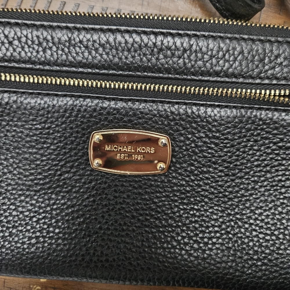 Michael Kors Black Wristlet with Gold Accents - Picture 2 of 3
